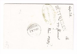 Heimat TG HÜTTWEILEN Langstempel 9.10.1871 Frauenfeld Verhelichungsschein Brief - 1843-1852 Timbres Cantonaux Et  Fédéraux