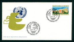 ONU - PALAIS DES NATIONS - ENVELOPPE 1er JOUR 5 JANVIER 1972 - GENEVE - Brieven En Documenten