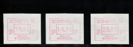 BELGIE POSTFRIS MINT NEVER HINGED POSTFRISCH EINWANDFREI NEUF SANS CHARNIERE OCB ATM77 Set 10 14 25 MICHEL 20 Z S1 - 1980-99