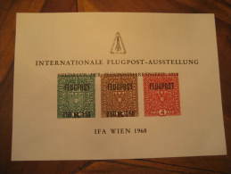 Wien 1968 Flugpost Neudruck Overprinted Druck Proof Prueba Epreuve Austria - Probe- Und Nachdrucke