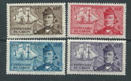 A. E. F. N° 66 / 69 X Centenaire De La Présence Française Au Gabon, Les 4 Valeurs Trace De Charnière Sinon TB - Unused Stamps