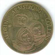 APOLLO 11 ALDRIN ARMSTRONG COLLINS 21 JULY 1989 DIAMETER 3.5 Cm - Otros & Sin Clasificación