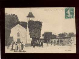 94 Noiseau Placve De L'église édit. G. Galland , Vélo Jeu De Boules Petanque - Noiseau