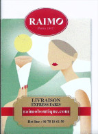 Magnet - Glacier RAIMO - 75012 Paris - Cornet De Glace Femme Chapeau Rouge à Lèvres - Dos Marron Uni - Publicidad