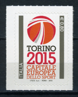 2015 -  Italia - Italy - Torino Capitale Europea Dello Sport 2015 - Mint - MNH - 2011-20: Mint/hinged