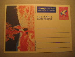 Ruggeller Ried Luftpost Air Mail Postal Stationery Card Liechtenstein - Postwaardestukken