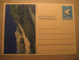 Alpe Matta Mountain Mountains Postal Stationery Card Liechtenstein - Stamped Stationery