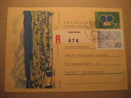 Vaduz 1978 To Erndtebruck Mauren Registered Postal Stationery Card Liechtenstein - Postwaardestukken