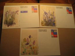 Flora Paint 3 (1 Air Mail Luftpost ) Postal Stationery Card Liechtenstein - Entiers Postaux