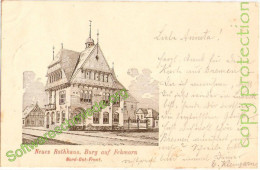 BURG Auf Fehmarn Neues Rathhaus Nord Ost Front S/w Litho 1.5.1899 Gelaufen - Fehmarn