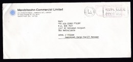 Canada: Cover To Netherlands, 1984, Meter Cancel, Mendelssohn Air Cargo Division, Aviation, Transport (traces Of Use) - Brieven En Documenten