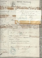 Empire Français / Passe-port à L'Intérieu/ BENOIT/Voyageur Commerce/TROYES/Aube/ORLEANS/Loiret/ Metz/Moselle/1854  AR11 - Non Classés