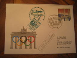 BERLIN Germany 1993 To Monte Carlo MONACO Lufthansa CONDOR SYDNEY Australia 2000 Olympic Games First Flight Cover - Summer 2000: Sydney