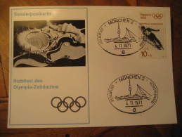 MUNCHEN Germany 1971 Stadium SAPPORO Japan 1972 Winter Olympic Games Jeux Olympiques Olympics Card - Winter 1972: Sapporo