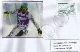 ANDORRA. Championnat Du Monde Féminin De Ski,Andorre 2016. Lettre FDC - Lettres & Documents