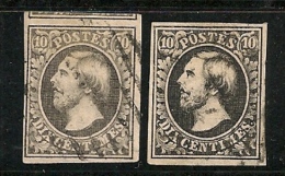 Luxembourg 1852, Scott No. 1 And 1b - Altri & Non Classificati