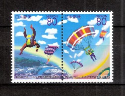 JAPAN NIPPON JAPON WORLD PARACHUTING CHAMPIONSHIPS, MIE 2000 / MNH / 3029A - 3030A - Unused Stamps