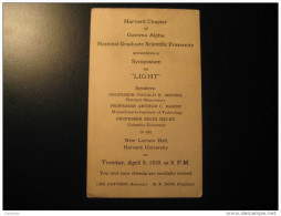 Harvard Chapter Gamma Alpha Science Physics Advertising Publicity Comercial Private Postal Stationery Card USA - 1921-40