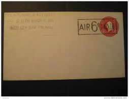 APO 174 Overprinted 6c Air Mail Postal Stationery Cover USA - Sonstige & Ohne Zuordnung