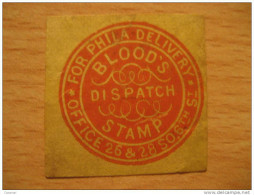 Blood's Dispatch Penny Post 1850/60 Scott 15LU2 Office For Phila Delivery Local Stamp - Lokalausgaben