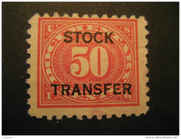 50 C Documentary Stock Transfer Overprinted - Revenues