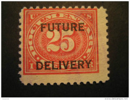 25 C Documentary Future Delivery Overprinted - Fiscali