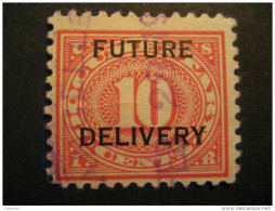 10 C Documentary Future Delivery Overprinted - Fiscale Zegels