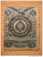 Dougherty Manufacturer New York NY U.S. Inter. Rev. 5 Cents - Fiscale Zegels