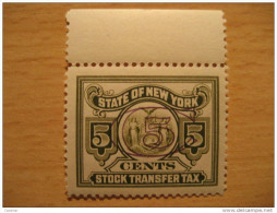 State Of New York NY 5 Cents Stock Transfer - Revenues