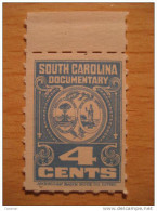 South Carolina Documentary 4 Cents American Bank Note Co - Revenues