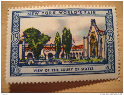 View Of The Court Of States 1939 New York World's Fair Vignette Poster Stamp - Non Classés