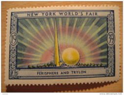 Perisphere And Trylon 1939 New York World's Fair Vignette Poster Stamp - Non Classés