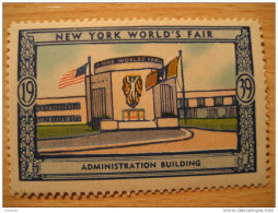 Administration Building 1939 New York World's Fair Vignette Poster Stamp - Non Classés