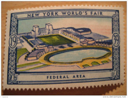 Federal Area 1939 New York World's Fair Vignette Poster Stamp - Sin Clasificación