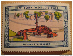 Rodman Street Walk 1939 New York World's Fair Vignette Poster Stamp - Sin Clasificación