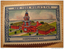 Independence Hall 1939 New York World's Fair Vignette Poster Stamp - Non Classificati