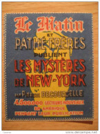 USA France Les Mysteres De New York NY Le Matin Et Pathe Freres Publication Vignette Poster Stamp - Non Classés