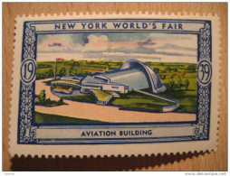 Aviation Building 1939 New York World's Fair Vignette Poster Stamp - Unclassified