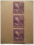 Yvert Nº372 Tira De 3 Con ERROR De Dentado Horizontal Desplazado Freak Oddities Usado Stamp USA - Variétés, Erreurs & Curiosités