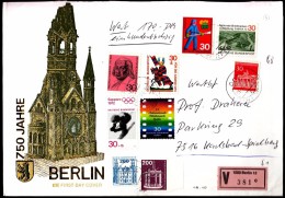 Germany V Labels Registered Letter Einschreibenbrief Recommande 1000 Berlin 12 - R- & V- Vignetten