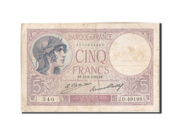 Billet, France, 5 Francs, 5 F 1917-1940 ''Violet'', 1932, 1932-08-18, TB+ - 5 F 1917-1940 ''Violet''