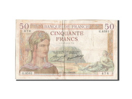 Billet, France, 50 Francs, 50 F 1934-1940 ''Cérès'', 1936, 1936-06-18, TB - 50 F 1934-1940 ''Cérès''