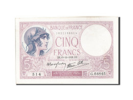 Billet, France, 5 Francs, 5 F 1917-1940 ''Violet'', 1939, 1939-10-19, SPL - 5 F 1917-1940 ''Violet''