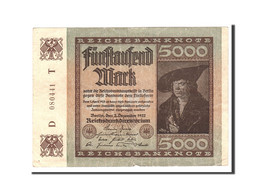 Billet, Allemagne, 5000 Mark, 1922, 1922-12-02, KM:81d, TTB+ - 5.000 Mark