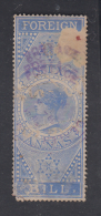 India  1866  QV   6 Annas Foreign Bill  FORGED  POSTAGE  Double Overprint    # 89709  Inde  Indien - 1858-79 Compagnia Delle Indie E Regno Della Regina