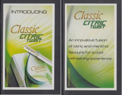 India  Classic Cigarettes  Insert Card In The Packet   # 89708  Inde  Indien - Empty Cigarettes Boxes