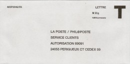 Enveloppe T M20gr MDP2016/FR La Poste/phil@poste - Cartes/Enveloppes Réponse T