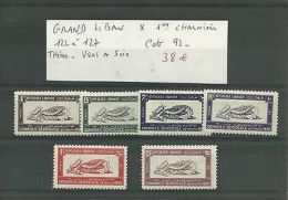 GRAND LIBAN N° 122/127 * 1ERE CHARNIERE THEME VER A SOIE - Unused Stamps