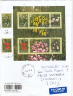 Romania 2008   -  Lettera Racc. X L´Italia Affrancata Con 2 Stamps+ Foglietto - Postmark Collection