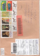 Bulgaria 2009    -  Lettera Racc. X L´Italia Affrancata Con 10 Stamps - Storia Postale